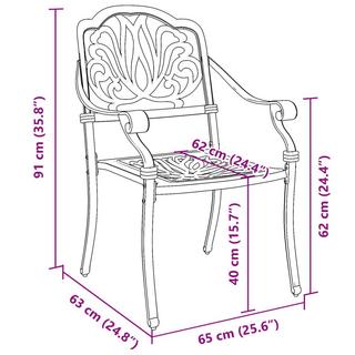 VidaXL Chaise de jardin aluminium  