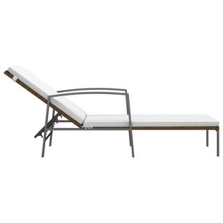 VidaXL Chaise longue rotin synthétique  