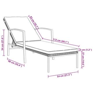 VidaXL Chaise longue rotin synthétique  