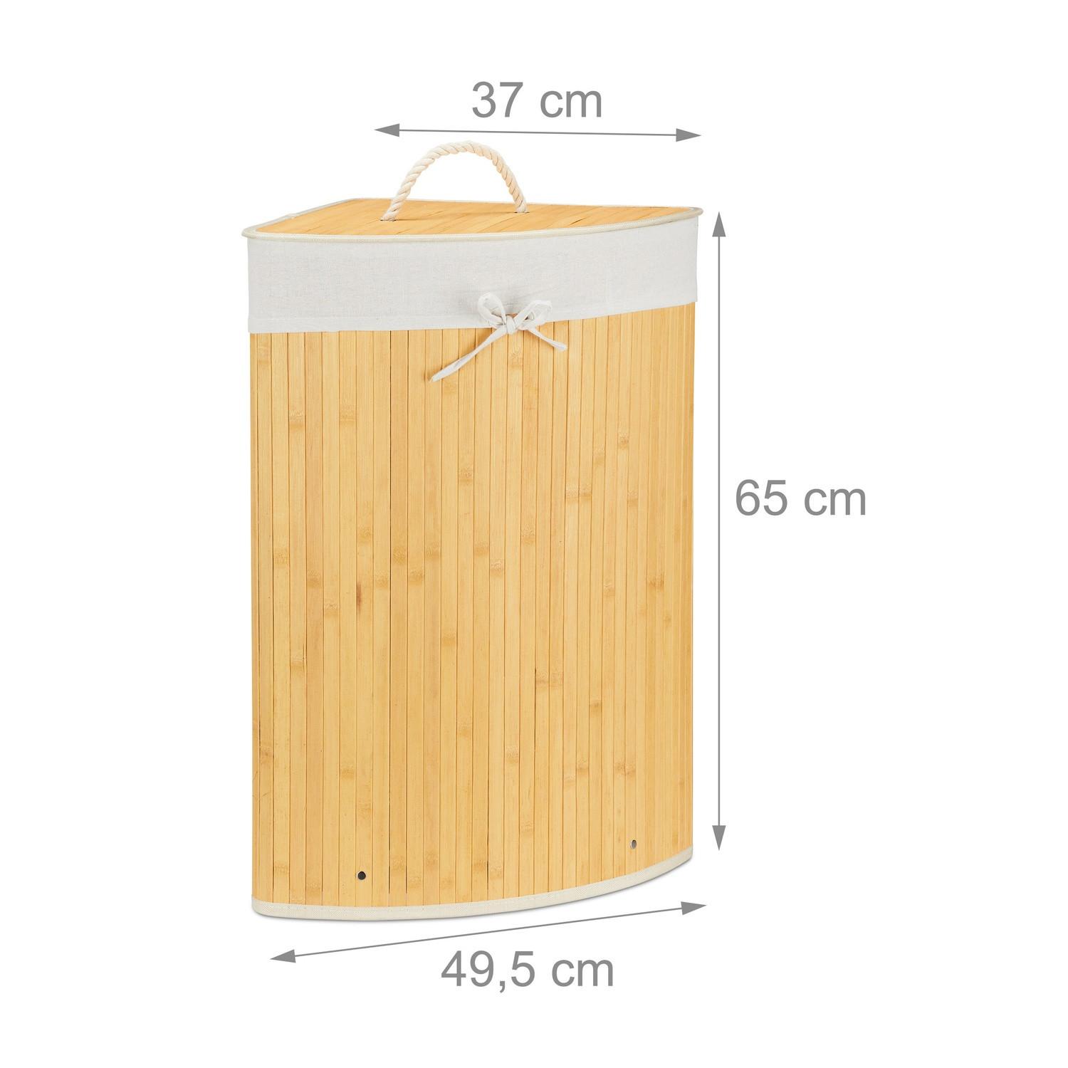 B2X Wäschekorb Ecke Bambus  