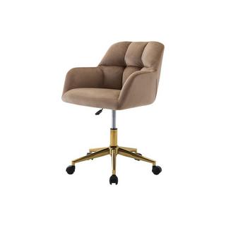 Vente-unique Bürostuhl höhenverstellbar - Samt - Beige & Goldfarben - PEGA von Pascal Morabito  