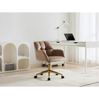 PASCAL MORABITO Chaise de bureau - Velours - Beige et doré - Hauteur réglable - PEGA de Pascal Morabito  