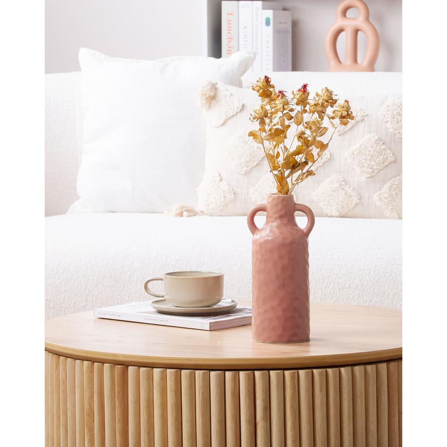 Beliani Vase à fleurs en Porcelaine  DRAMA  