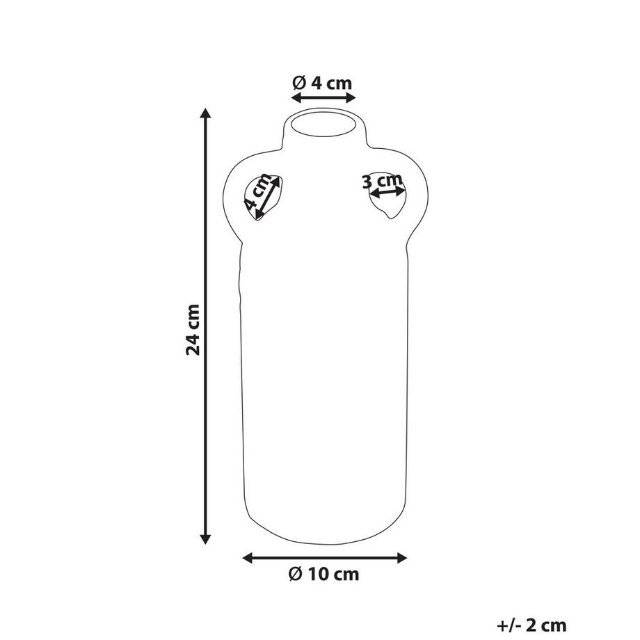 Beliani Vase à fleurs en Porcelaine  DRAMA  