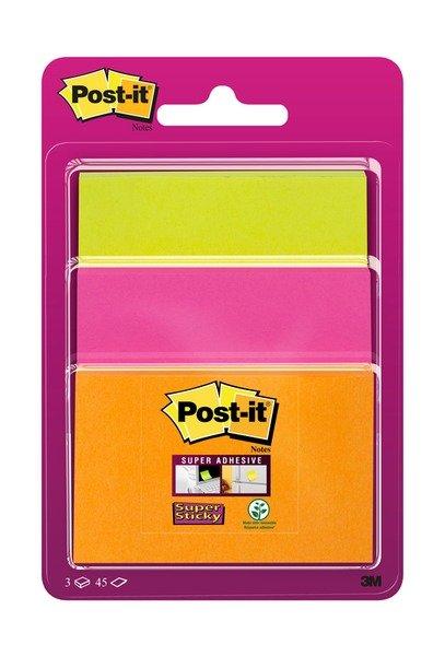 Post-It POST-IT Super Sticky Notes 3432SS3PO multicolor 3 Stück  