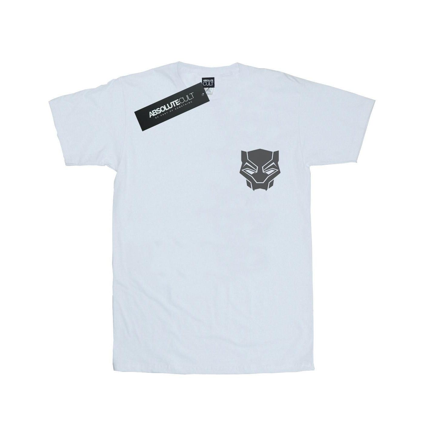 Image of Black Panther Black On Black Chest Print Tshirt Damen Weiss XXL