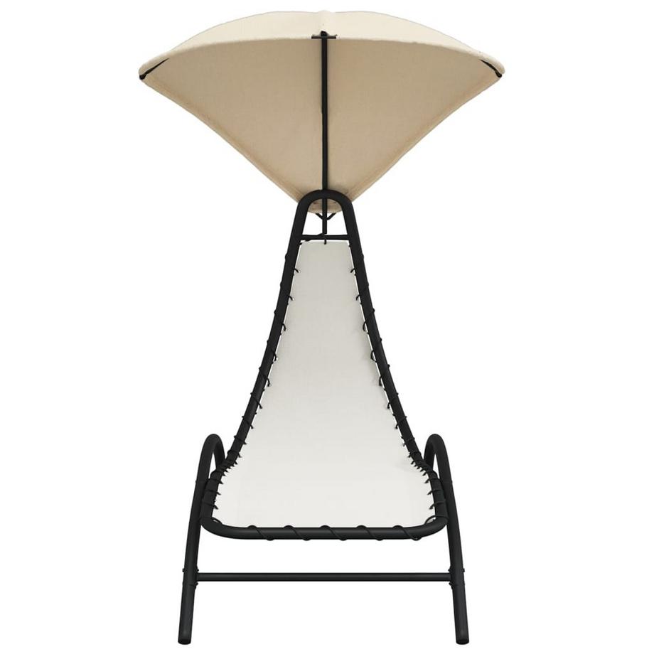 VidaXL Sonnenliege mit dach stahl  