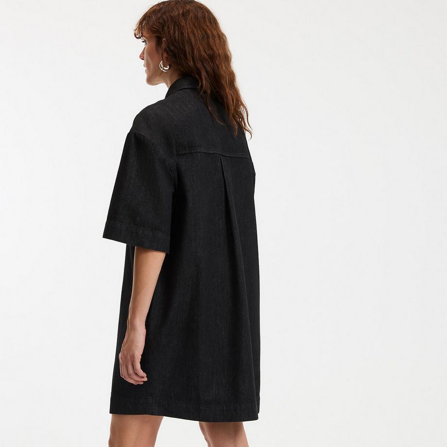 La Redoute Collections Robe Chemise Courte Manches Courtes en Denim  