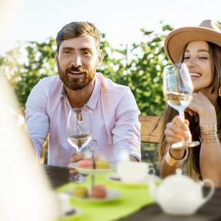 Northix Table de jardin carrée effet bois  