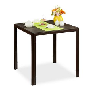 Northix Table de jardin carrée effet bois  