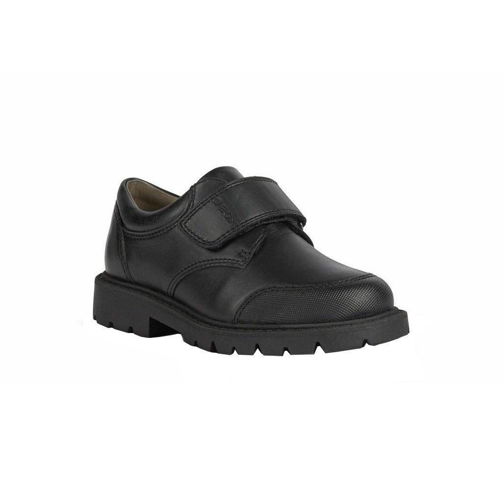 Image of Schuluniformschuhe Shaylax, Einzelner Riemen, Leder Unisex Schwarz 33