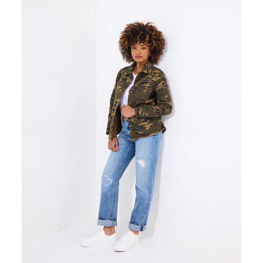 Joe Browns Giacca Camouflage Ricamata  