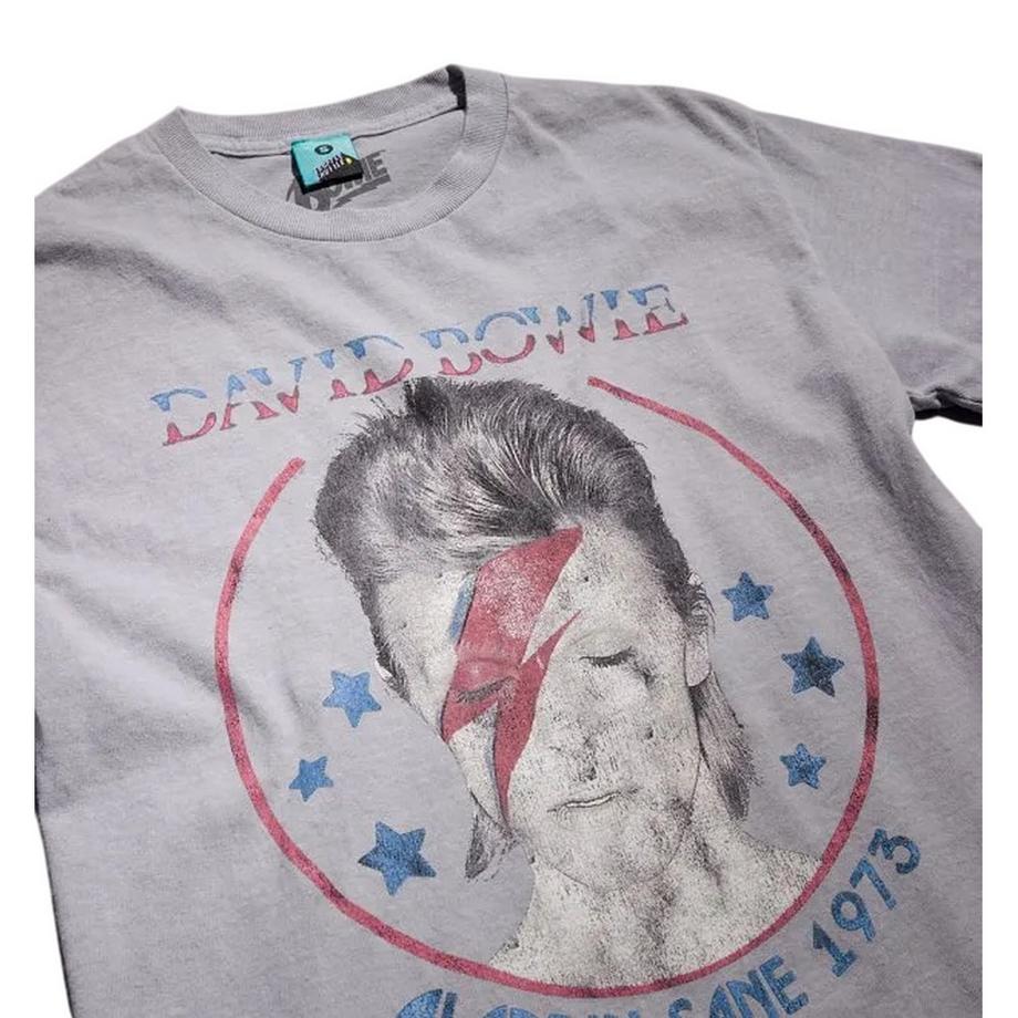 David Bowie Aladdin Sane 1973 T-Shirt Lavage Vintage  
