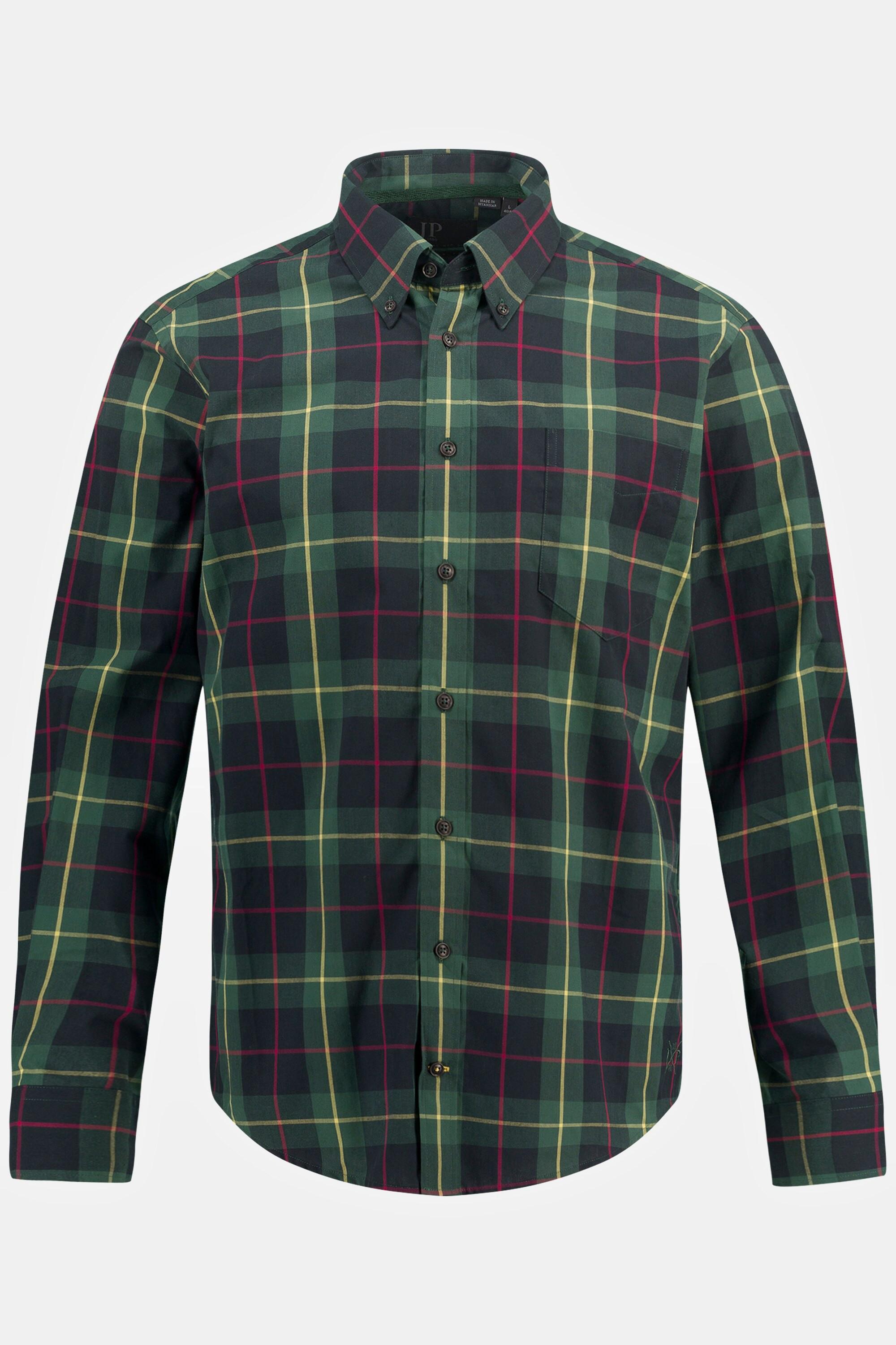 JP1880  Karohemd, Langarm, Buttondown-Kragen, Modern Fit 