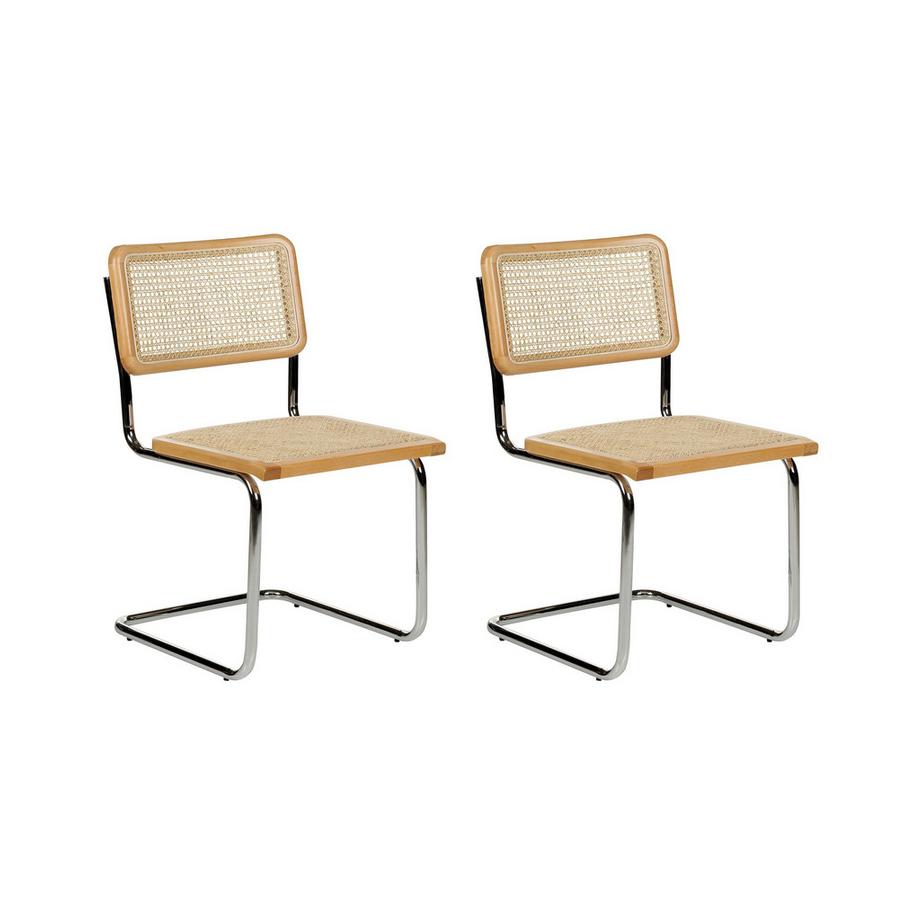 Lot de 2 chaises de salle à manger en Rotin Boho CORDOVA