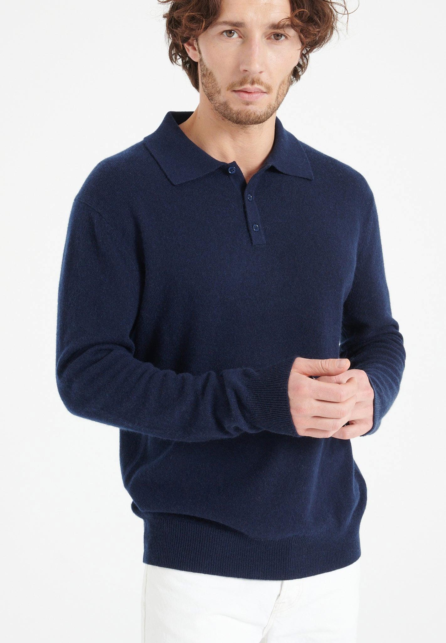 Studio Cashmere8  LUKE 5 Langärmeliges Polo-Shirt - 100% Kaschmir 