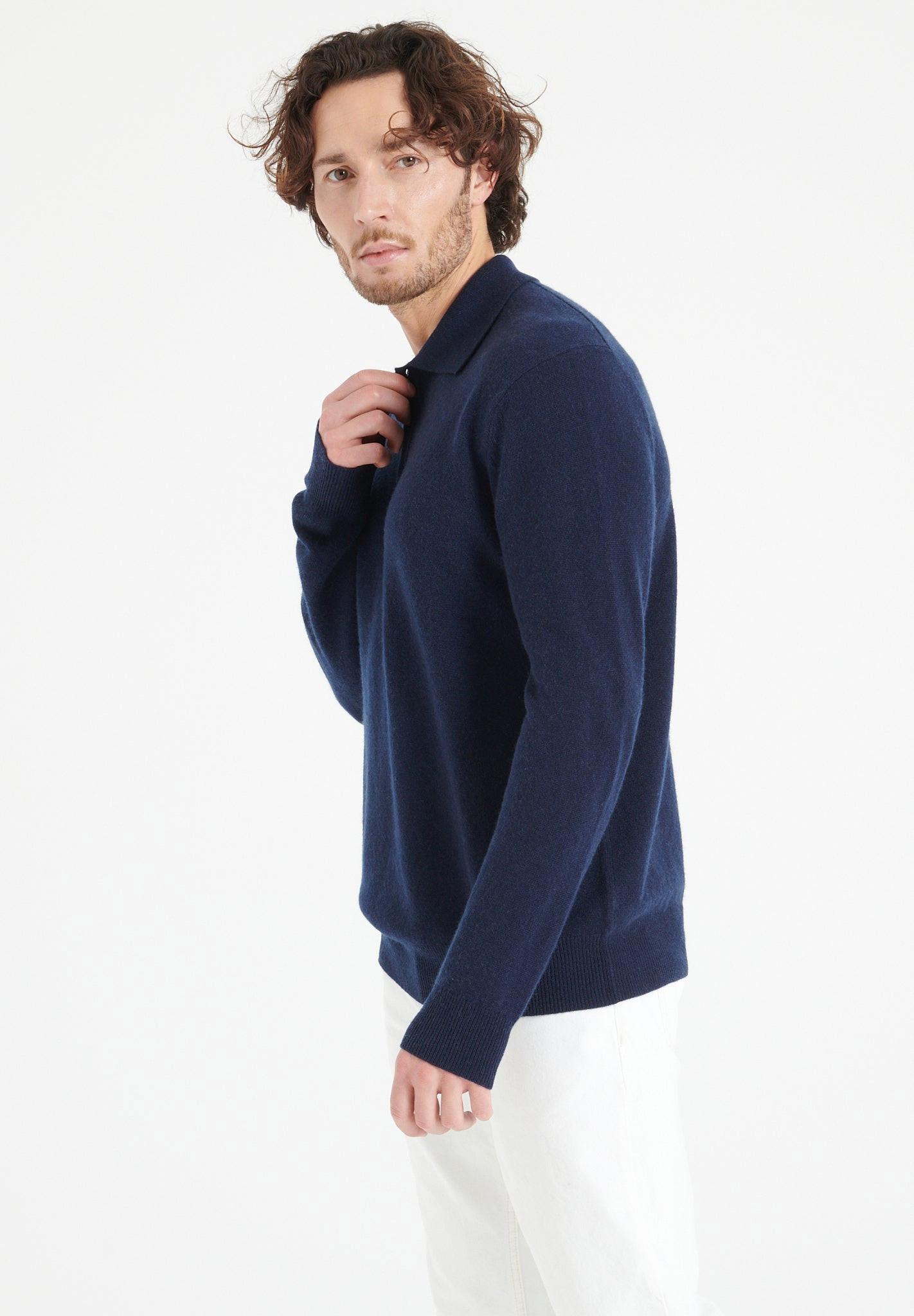 Studio Cashmere8  LUKE 5 Langärmeliges Polo-Shirt - 100% Kaschmir 