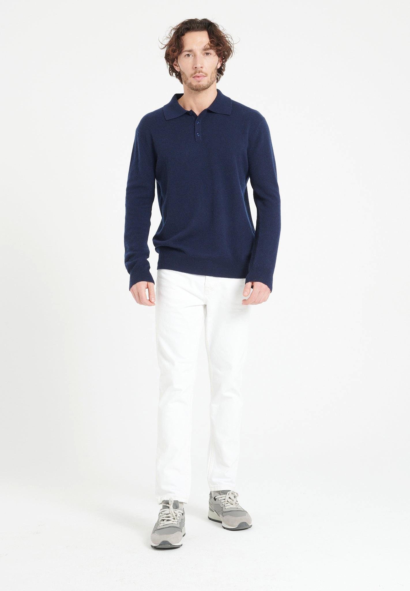 Studio Cashmere8  LUKE 5 Langärmeliges Polo-Shirt - 100% Kaschmir 