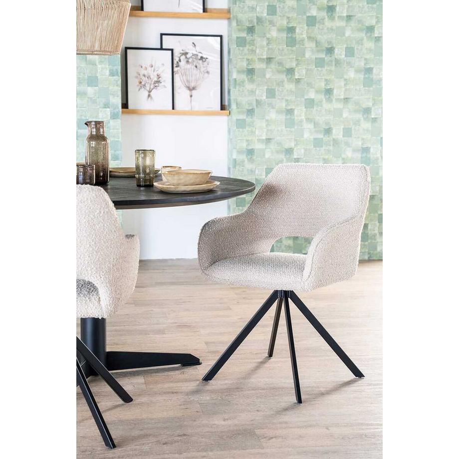 mutoni Chaise avec accoudoirs Fabio Spark beige  