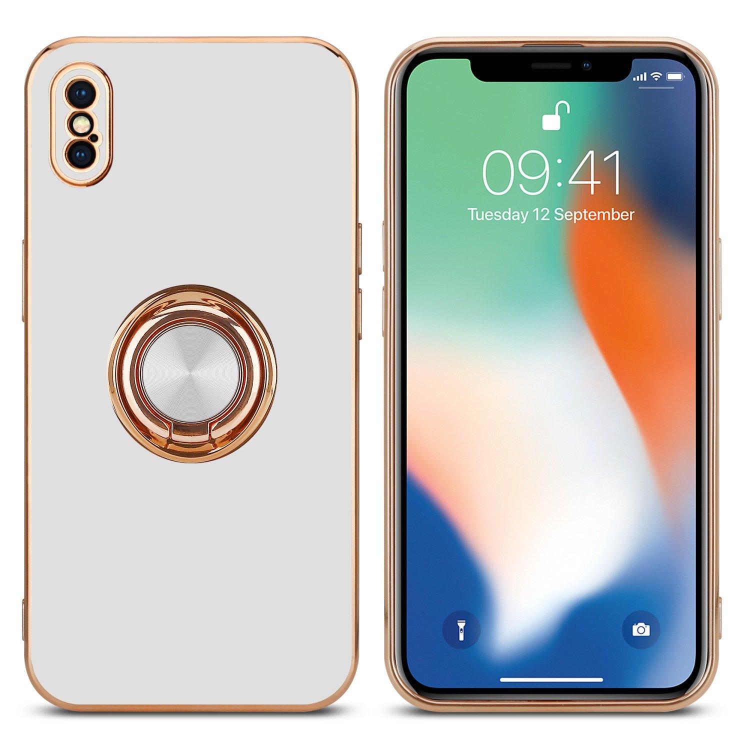 Cadorabo  Hülle für Apple iPhone X  XS mit Ring - Schutzhülle 