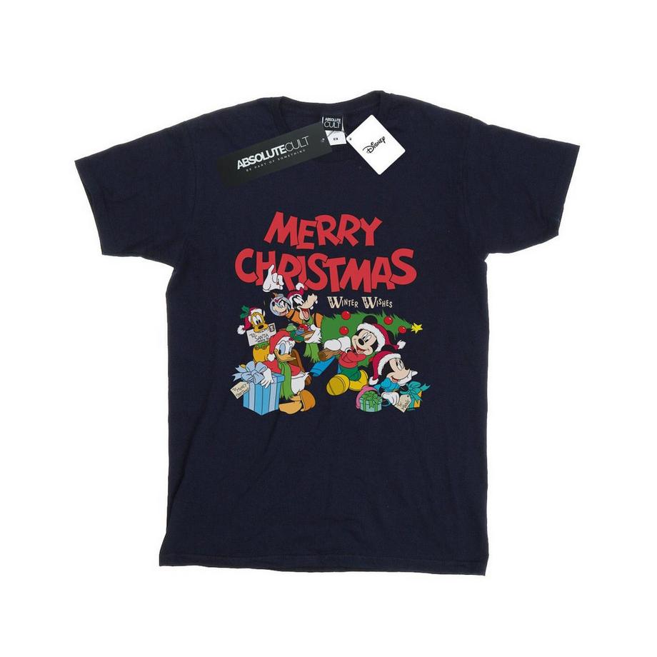 Disney Mickey Mouse And Friends Winter Wishes T-Shirt  