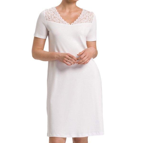 Image of Moments - Nachthemd Kurzarm Damen Weiss XS