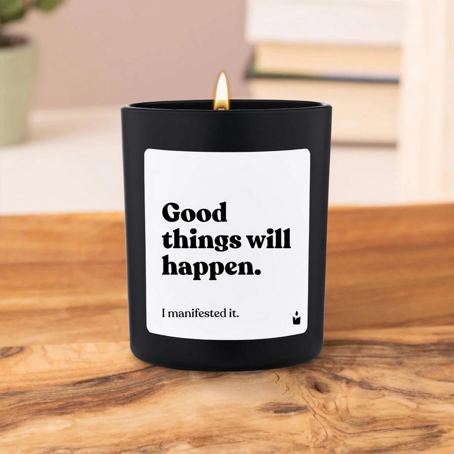 CandleHand Duftkerze Woody Good things will happen.  