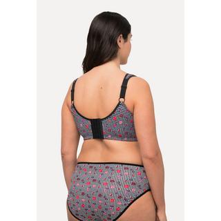 Ulla Popken  Soutien-gorge de maintien avec dentelle et motif pied-de-poule, bonnets C - E 