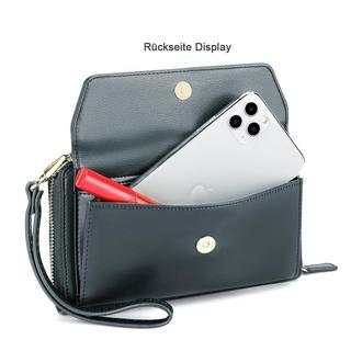 Only-bags.store Portafoglio Piccolo con Scomparti per Carte di Credito Tasca Telefono con Cerniera Due Cinghie  