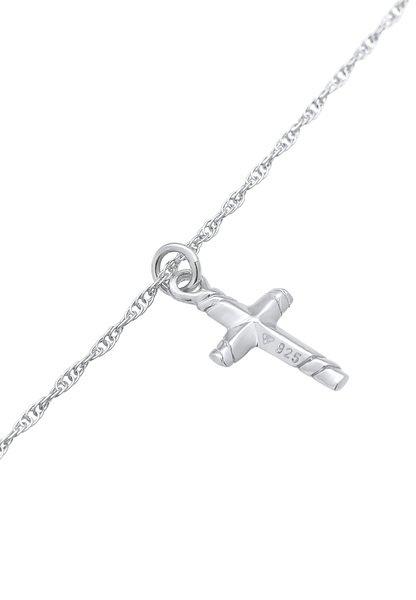 Elli  Halskette Choker Kreuz Gedreht Modern 