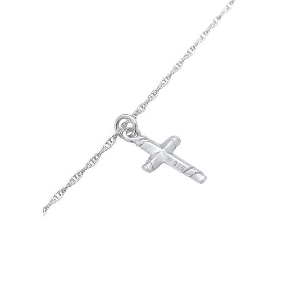 Elli  Halskette Choker Kreuz Gedreht Modern 