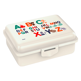 fizzy Fizzii Lunchbox mit Trennfach perlweiss, ABC  