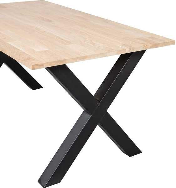 mutoni Table à manger Tablo chêne FSC 160x90 pied Alkmaar  