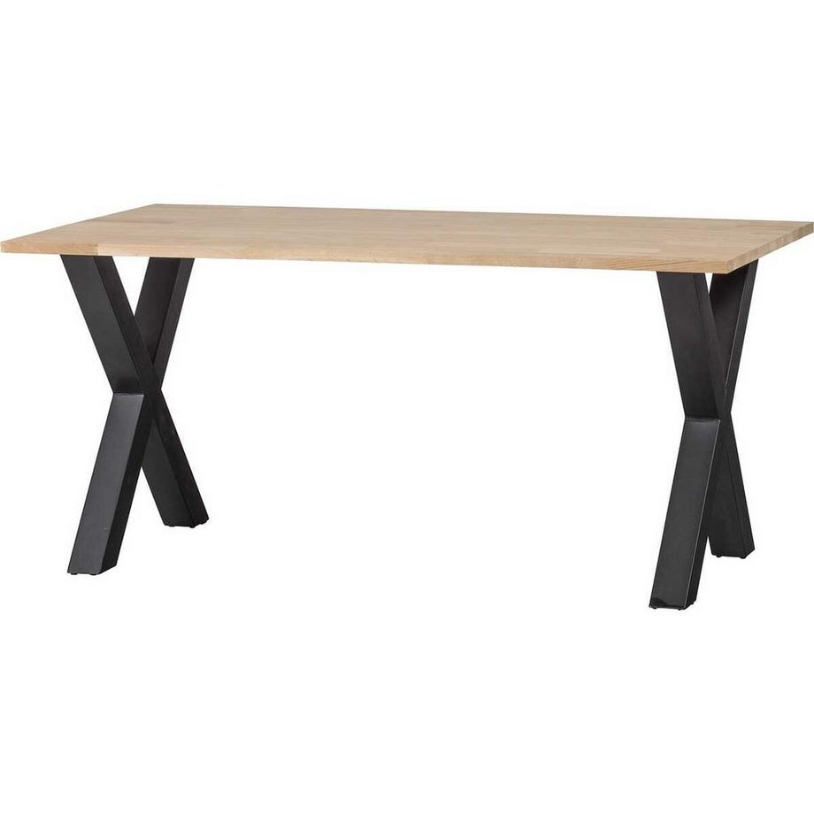 mutoni Table de salle à manger Tablo chêne FSC 160x90 Alkmaar Pied  
