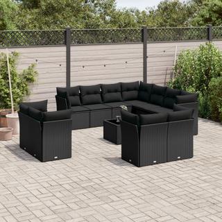 VidaXL set divano da giardino Polirattan  