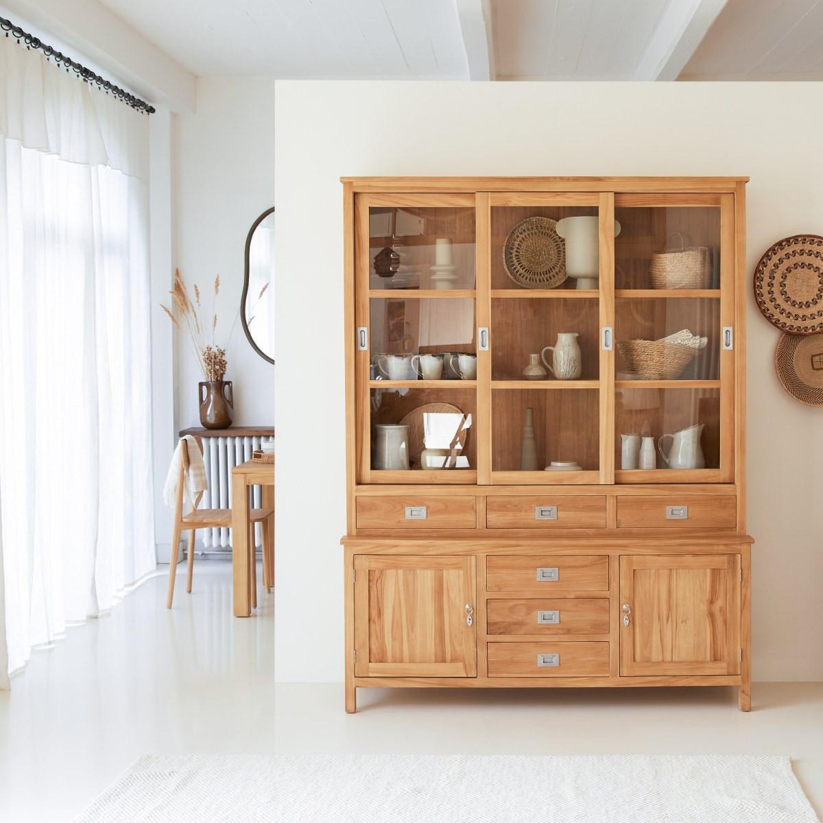 Tikamoon Credenza in teak massello 160 cm Coffee Tek  