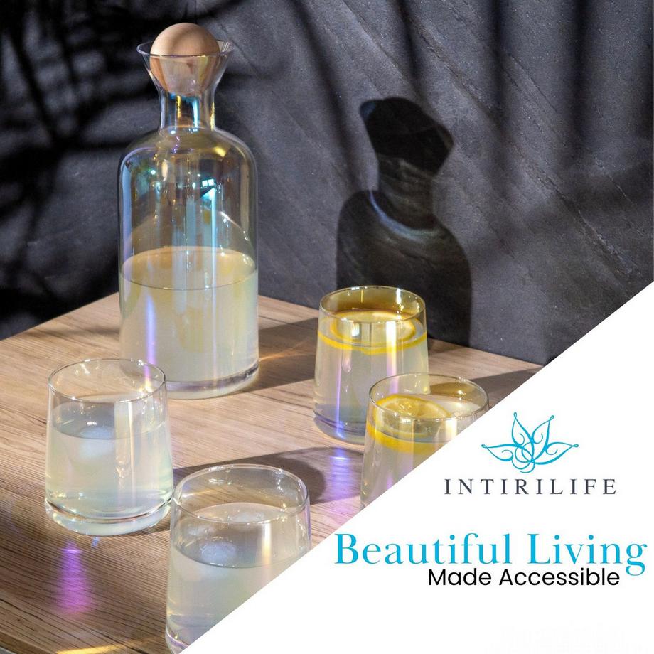 Intirilife Caraffa Con Set Da 4 Bicchieri  
