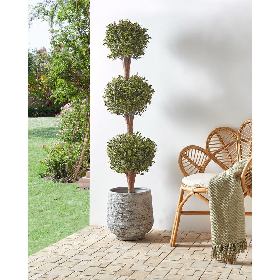 Beliani Pianta artificiale en Materiale sintetico BUXUS BALL TREE  