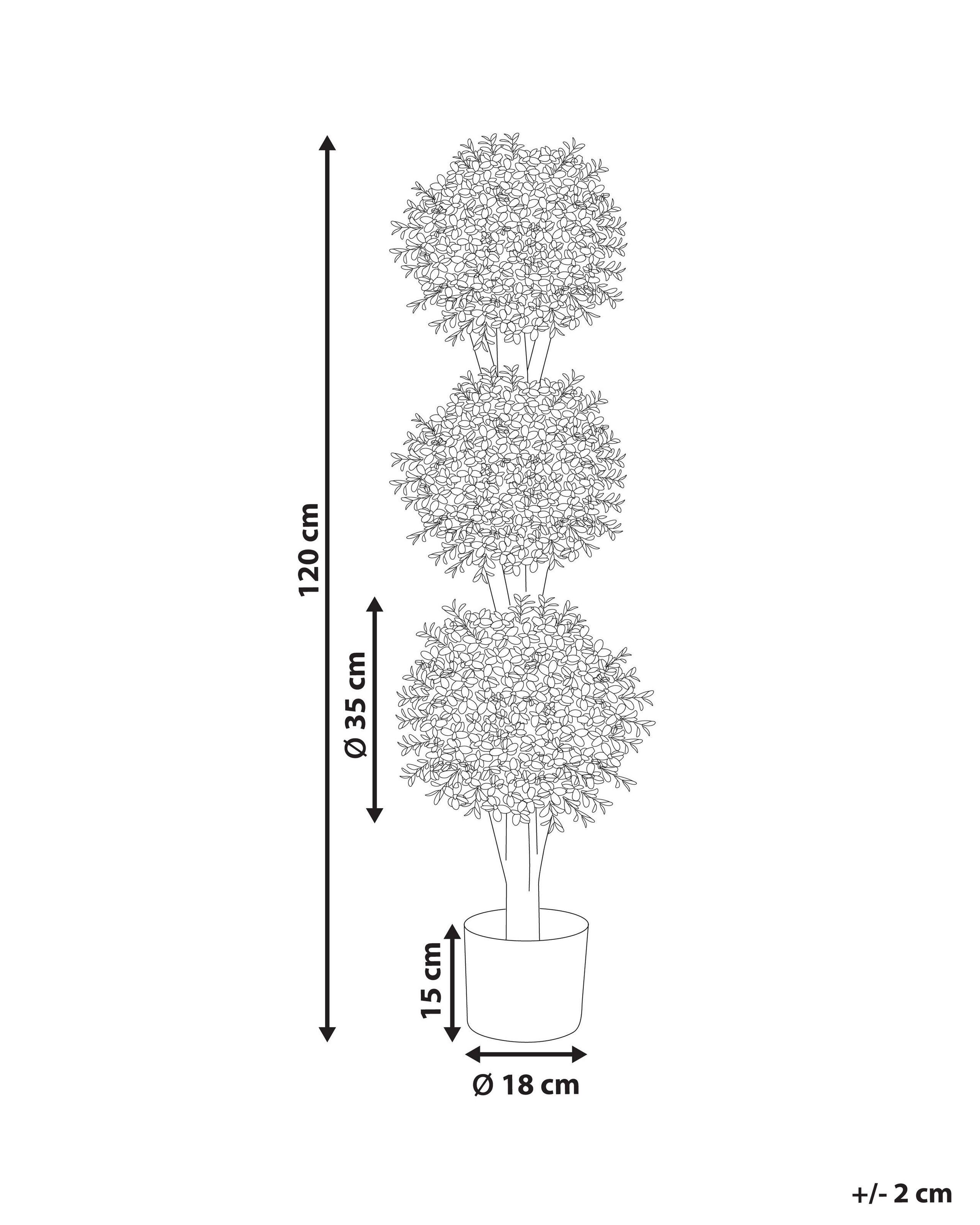 Beliani Plante artificielle en Matière synthétique BUXUS BALL TREE  