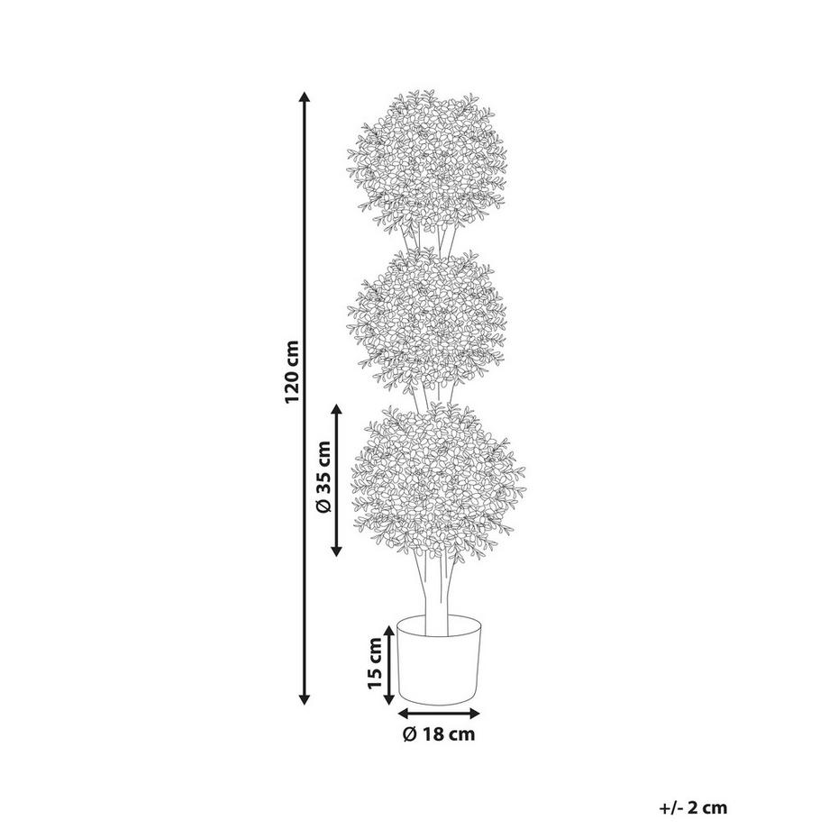 Beliani Pianta artificiale en Materiale sintetico BUXUS BALL TREE  
