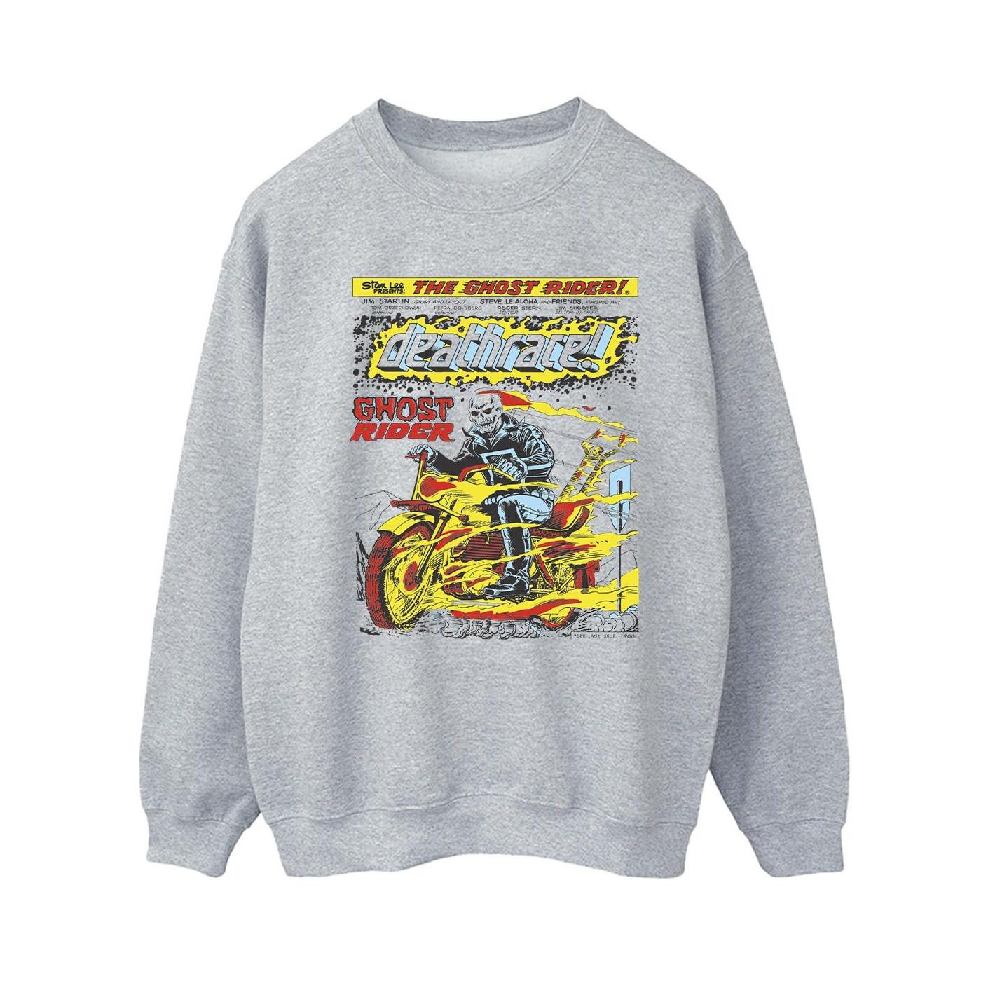 Image of Ghost Rider Chest Deathrace Sweatshirt Damen Grau L