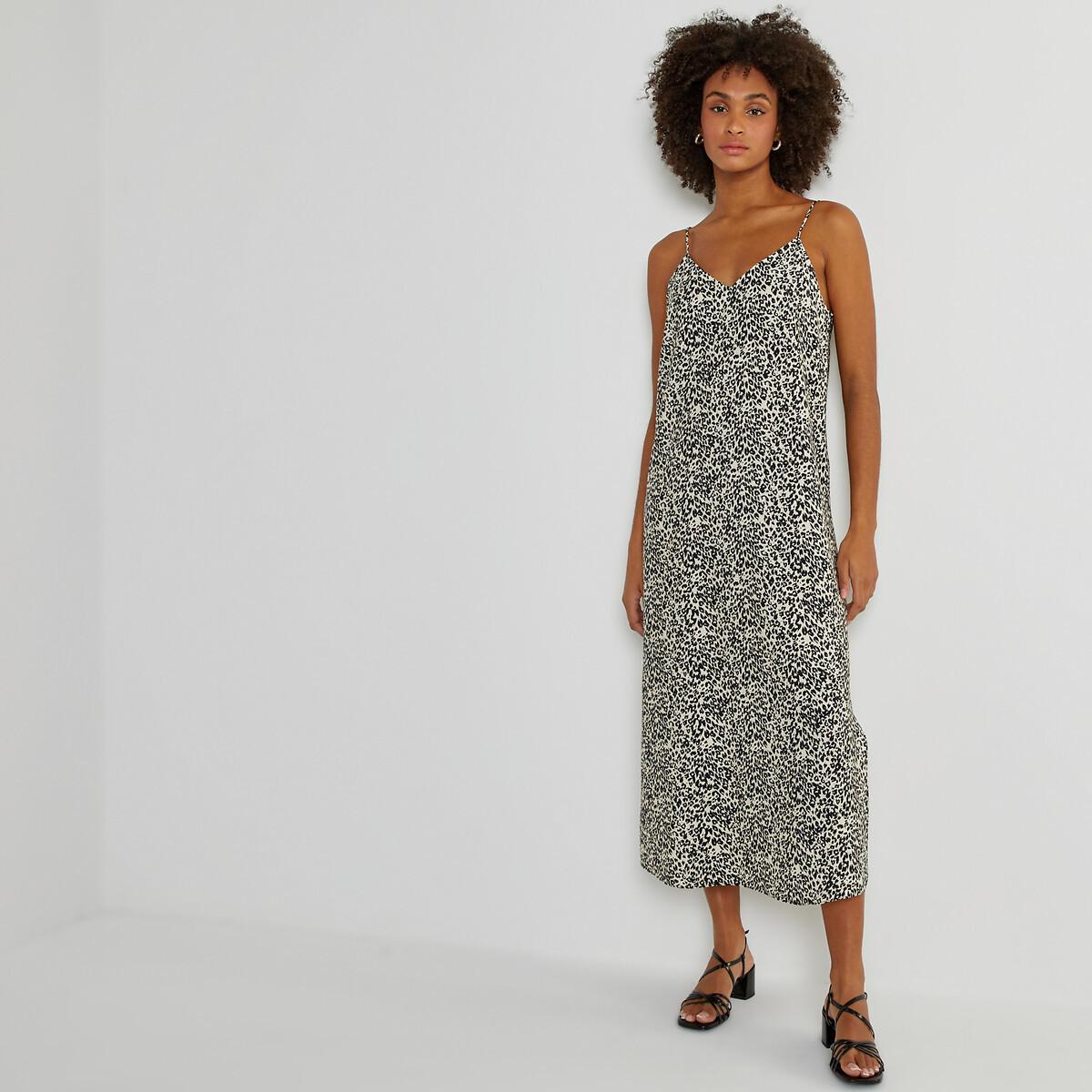Image of Kleid Mit Spaghetti-trägern Damen Multicolor 34