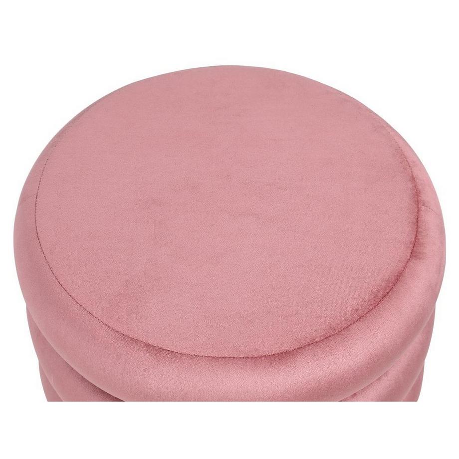 Vente-unique Pouf en velours rose ECAMBI  