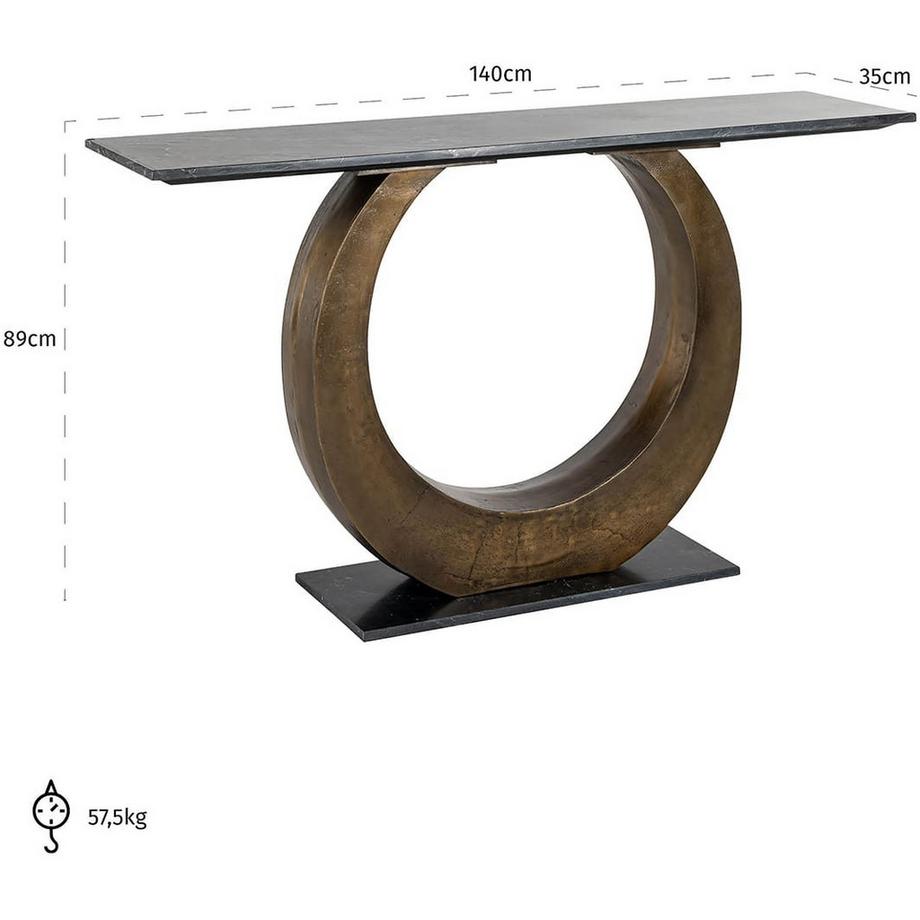 mutoni Table console Luna Marbre 140  