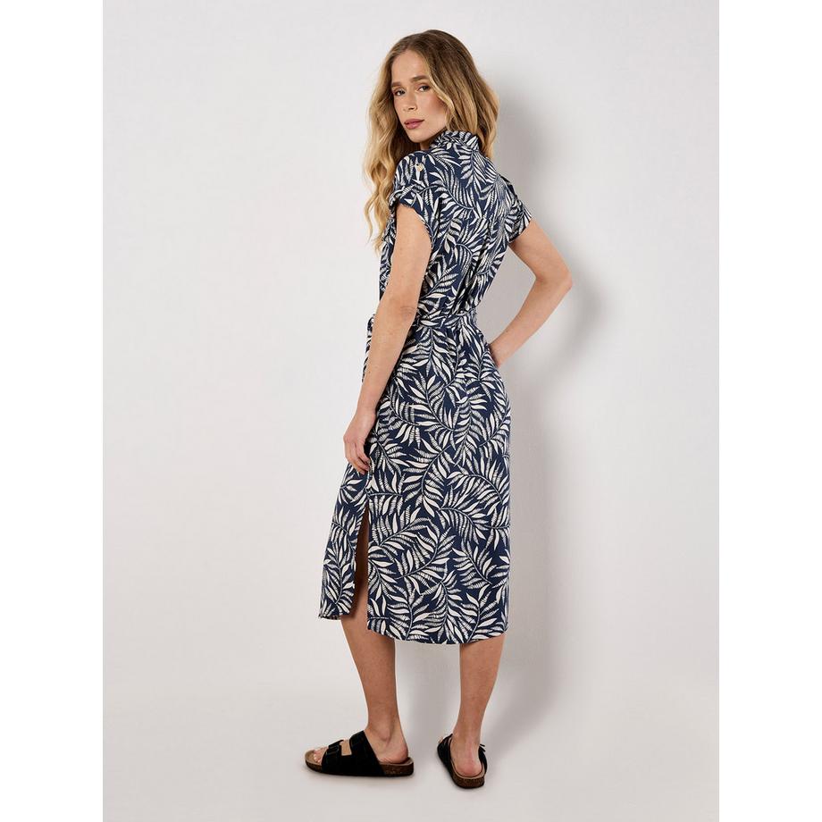 APRICOT Robe Midi Imprimé Feuilles  