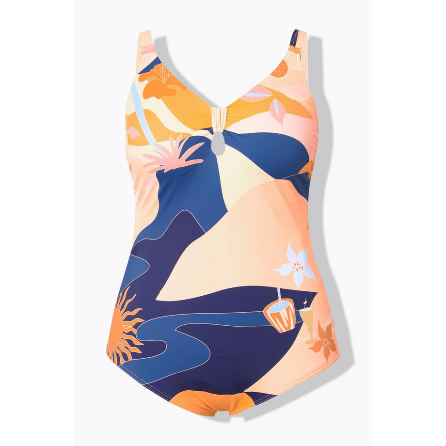 Ulla Popken Costume da bagno Nodo Coppe Morbide Spalline Regolabili Riciclato  