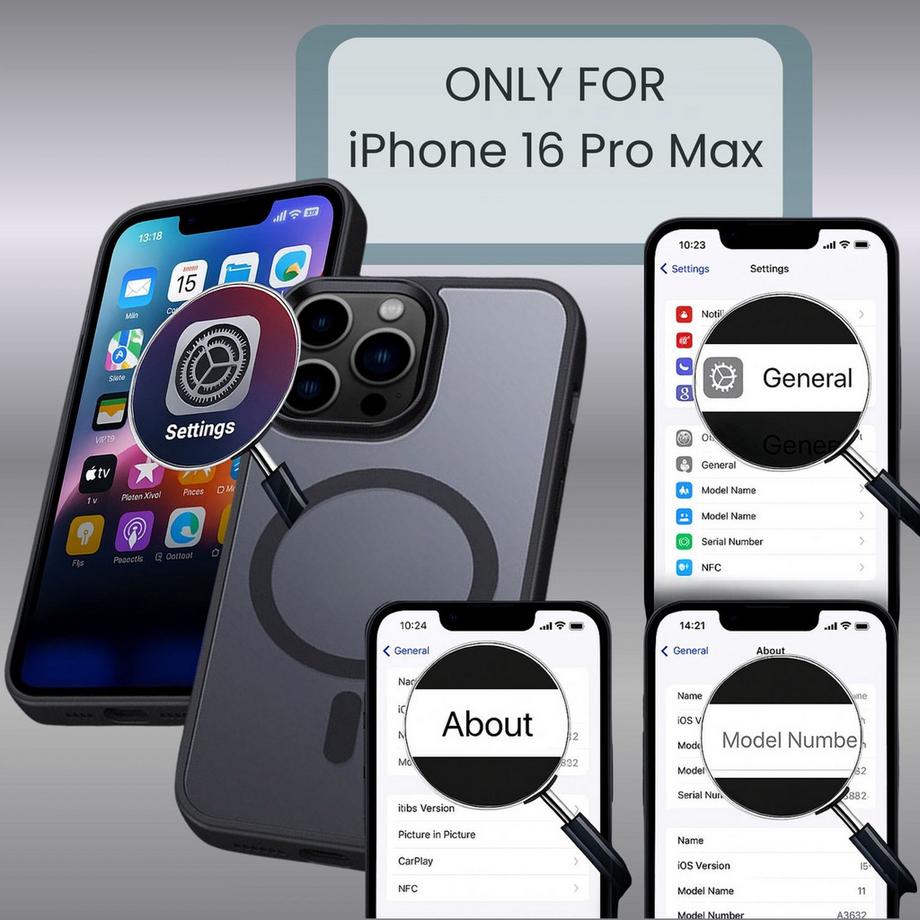 Cadorabo  iPhone 16 PRO MAX Hülle MagSafe kompatibel 