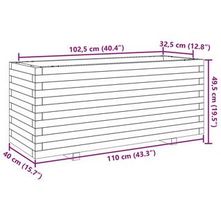 VidaXL fioriera da giardino Legno di pino impregnato  