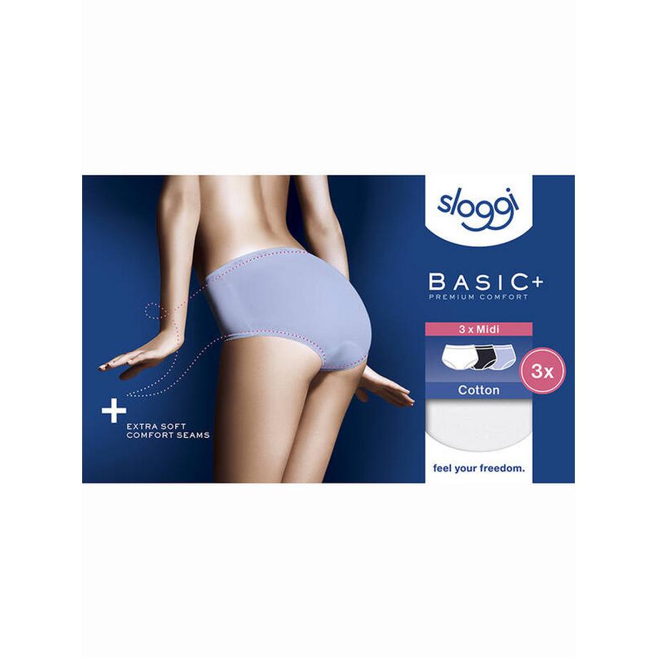 sloggi Basic+ Midi Slips 3er Pack  