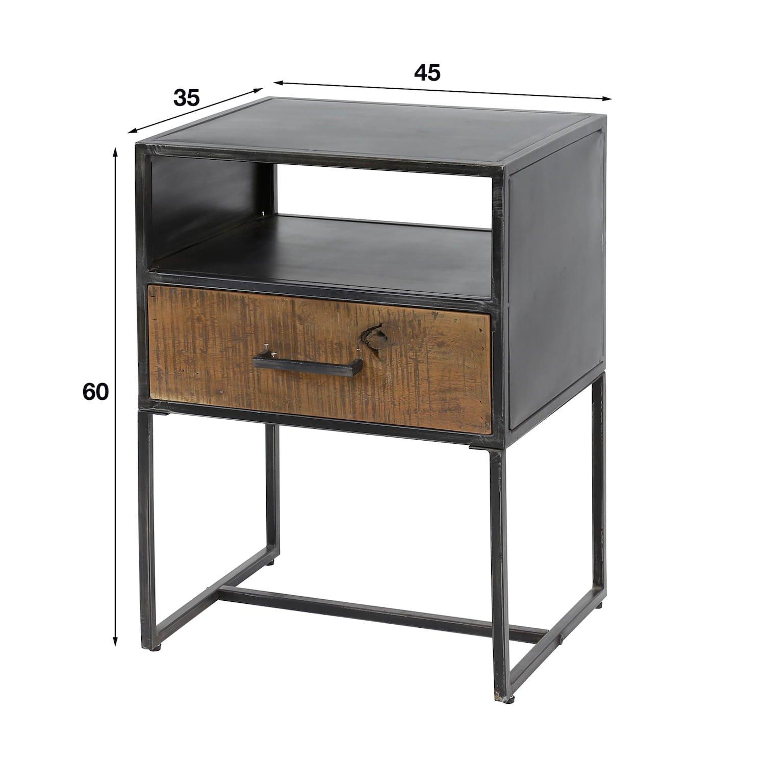 mutoni Table de nuit Blend bois dur robuste  